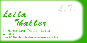 leila thaller business card